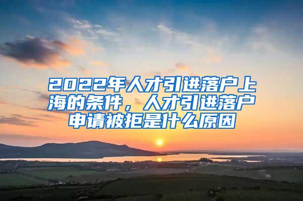 2022年人才引进落户上海的条件，人才引进落户申请被拒是什么原因