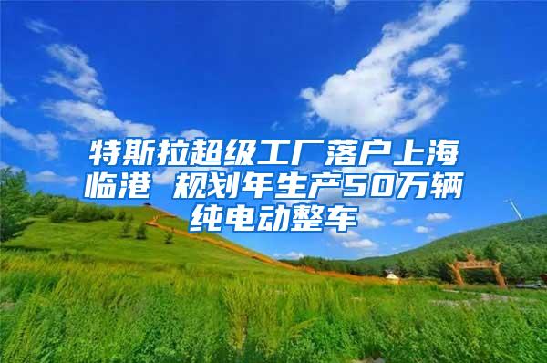 特斯拉超级工厂落户上海临港 规划年生产50万辆纯电动整车