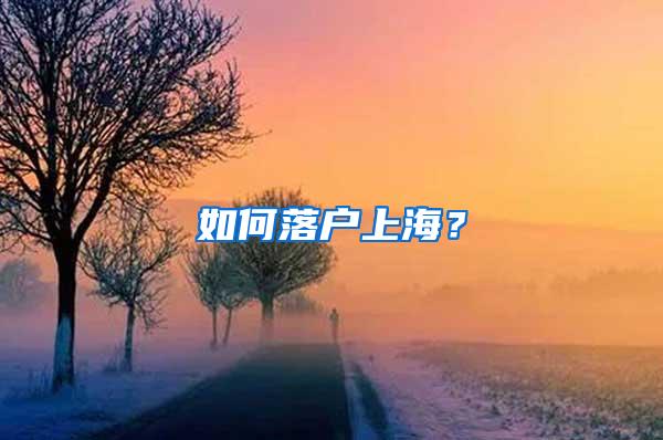 如何落户上海？