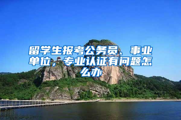 留学生报考公务员、事业单位，专业认证有问题怎么办