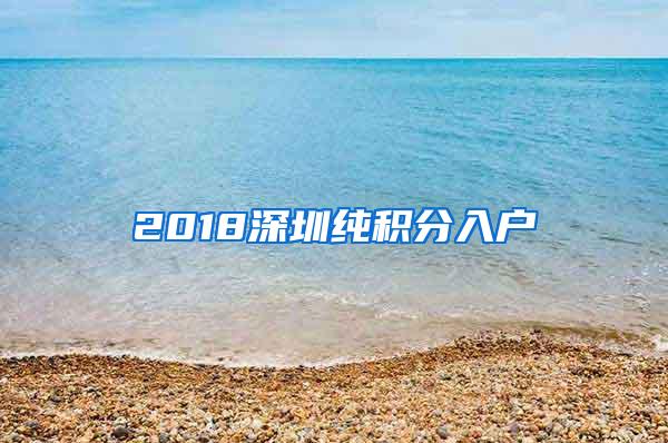 2018深圳纯积分入户