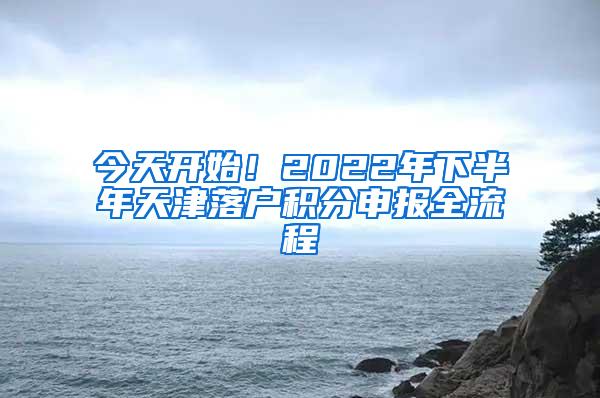 今天开始！2022年下半年天津落户积分申报全流程