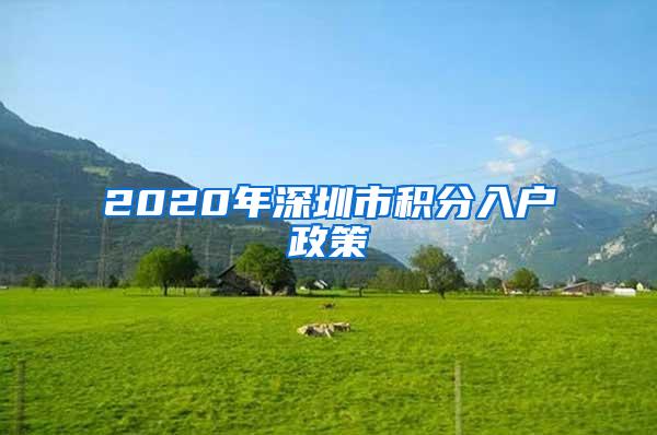 2020年深圳市积分入户政策