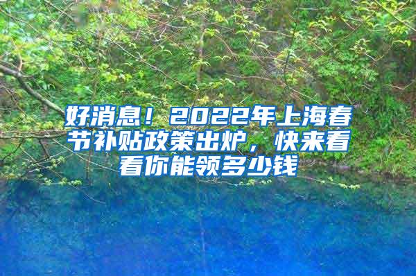 好消息！2022年上海春节补贴政策出炉，快来看看你能领多少钱