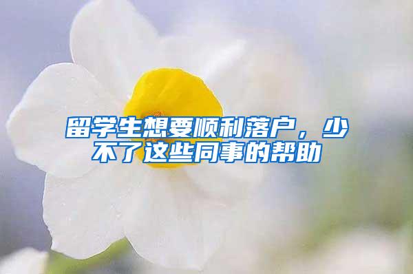 留学生想要顺利落户，少不了这些同事的帮助