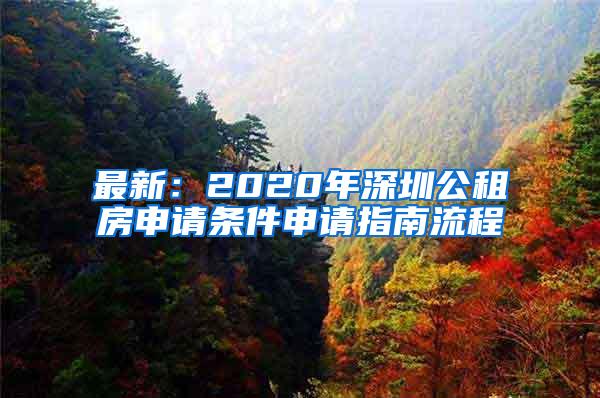 最新：2020年深圳公租房申请条件申请指南流程