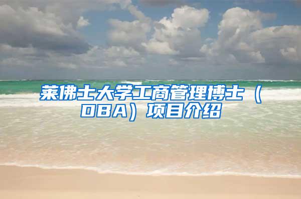 莱佛士大学工商管理博士（DBA）项目介绍