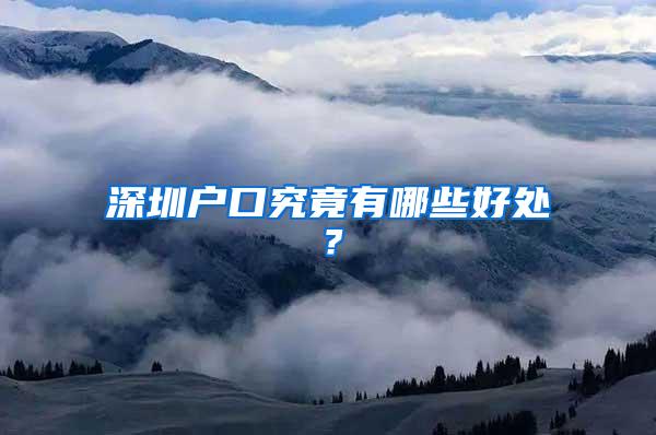 深圳户口究竟有哪些好处？