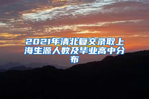 2021年清北复交录取上海生源人数及毕业高中分布