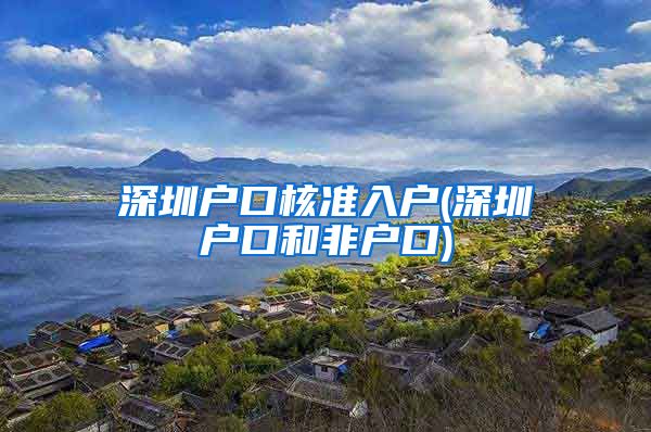 深圳户口核准入户(深圳户口和非户口)