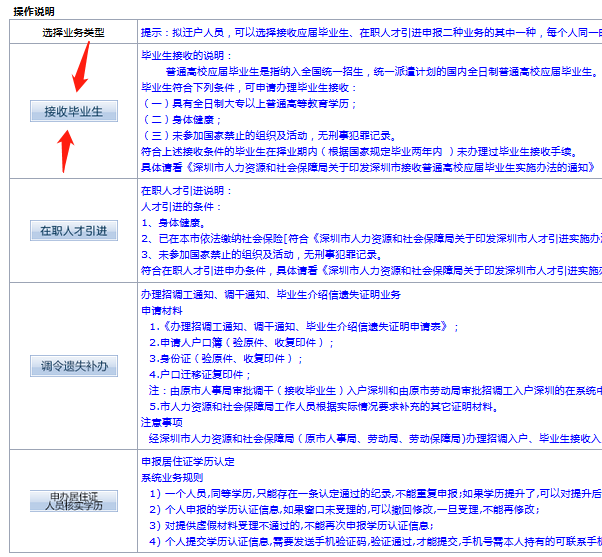 深圳毕业生入户测评