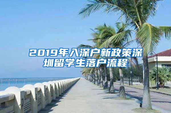 2019年入深户新政策深圳留学生落户流程