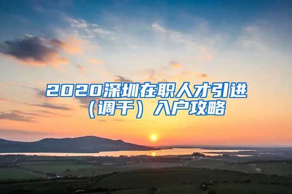 2020深圳在职人才引进（调干）入户攻略