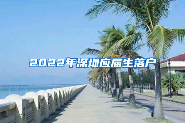 2022年深圳应届生落户