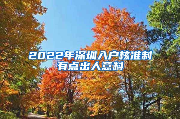 2022年深圳入户核准制有点出人意料