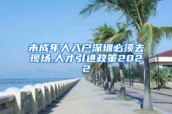 未成年人入户深圳必须去现场,人才引进政策2022