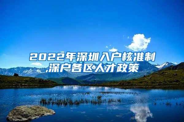 2022年深圳入户核准制,深户各区人才政策