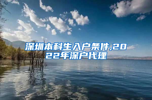 深圳本科生入户条件,2022年深户代理