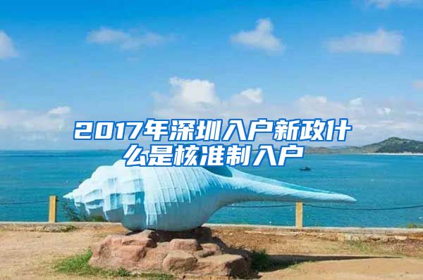 2017年深圳入户新政什么是核准制入户