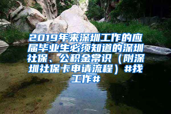 2019年来深圳工作的应届毕业生必须知道的深圳社保、公积金常识（附深圳社保卡申请流程）#找工作#