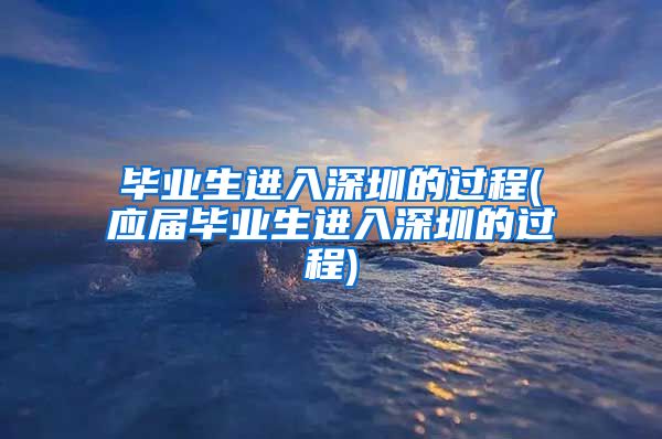 毕业生进入深圳的过程(应届毕业生进入深圳的过程)