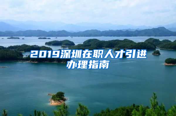 2019深圳在职人才引进办理指南