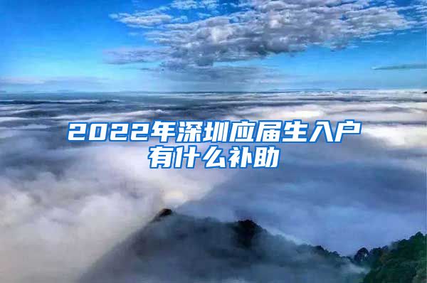 2022年深圳应届生入户有什么补助