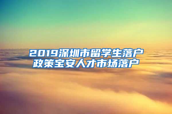 2019深圳市留学生落户政策宝安人才市场落户