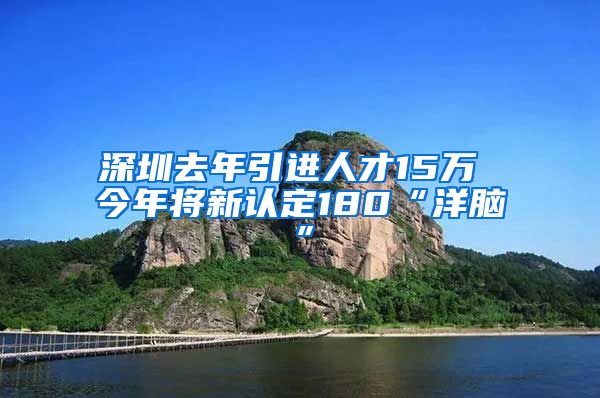 深圳去年引进人才15万 今年将新认定180“洋脑”