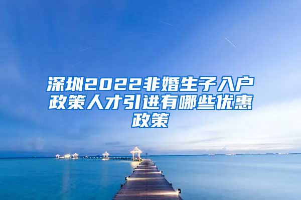 深圳2022非婚生子入户政策人才引进有哪些优惠政策