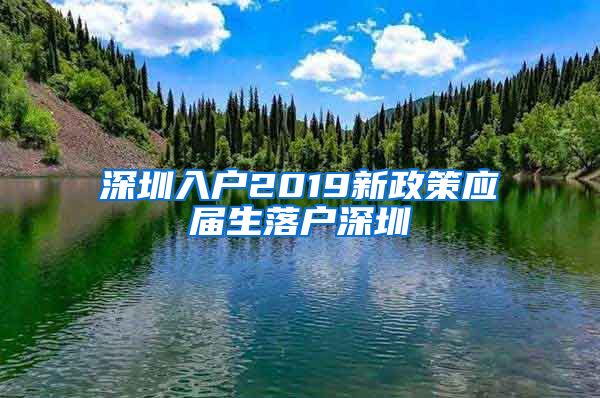 深圳入户2019新政策应届生落户深圳