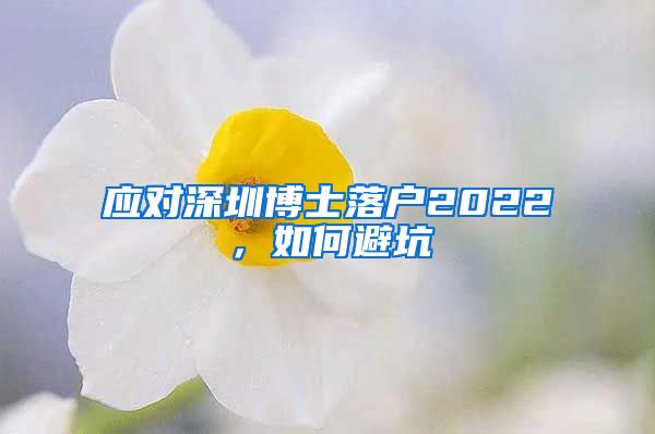 应对深圳博士落户2022，如何避坑
