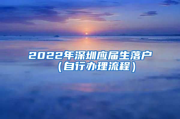 2022年深圳应届生落户（自行办理流程）