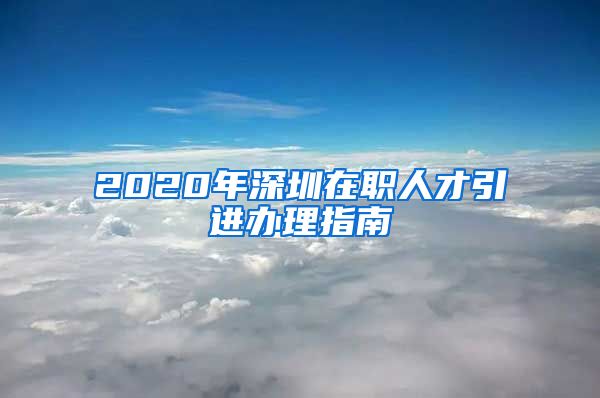 2020年深圳在职人才引进办理指南