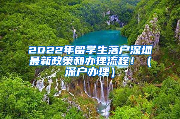 2022年留学生落户深圳最新政策和办理流程！（深户办理）