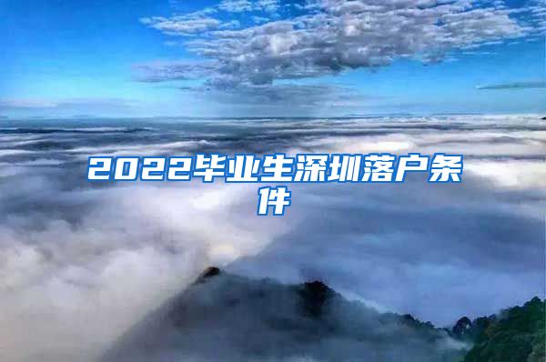 2022毕业生深圳落户条件