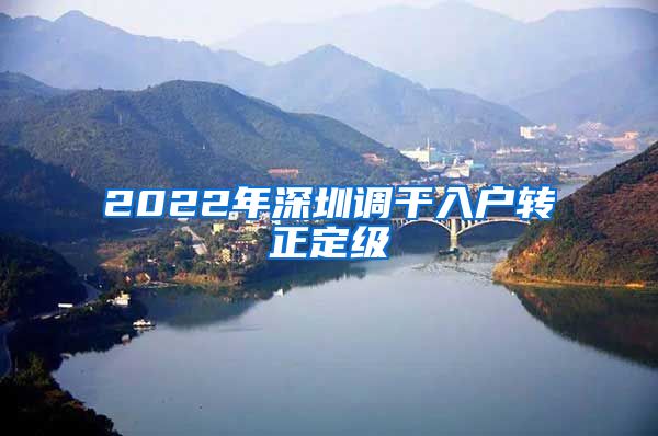 2022年深圳调干入户转正定级