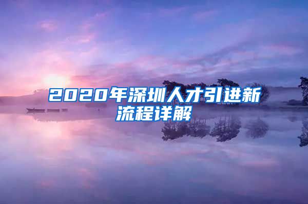 2020年深圳人才引进新流程详解