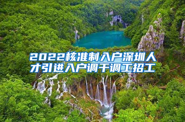 2022核准制入户深圳人才引进入户调干调工招工