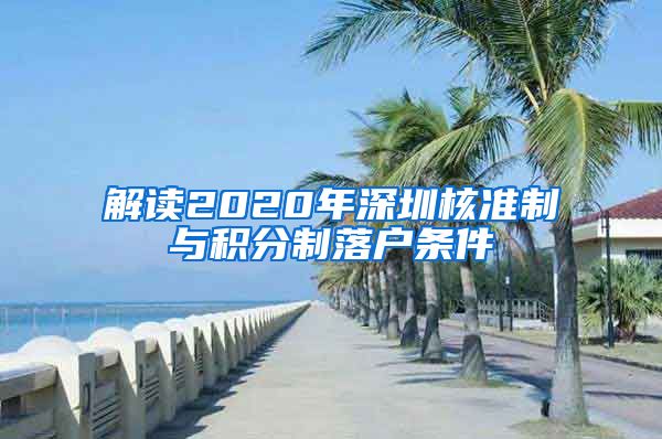 解读2020年深圳核准制与积分制落户条件