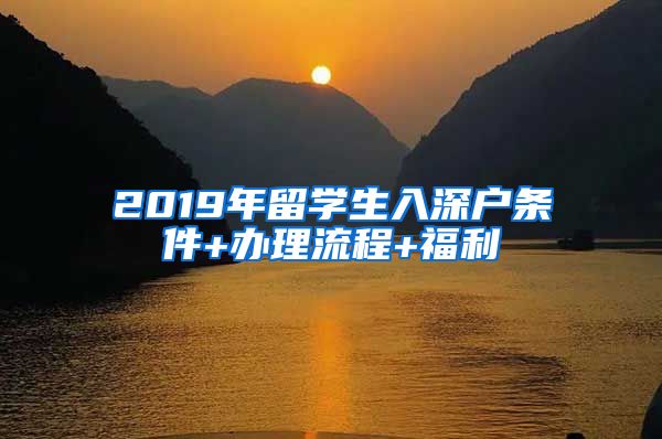 2019年留学生入深户条件+办理流程+福利