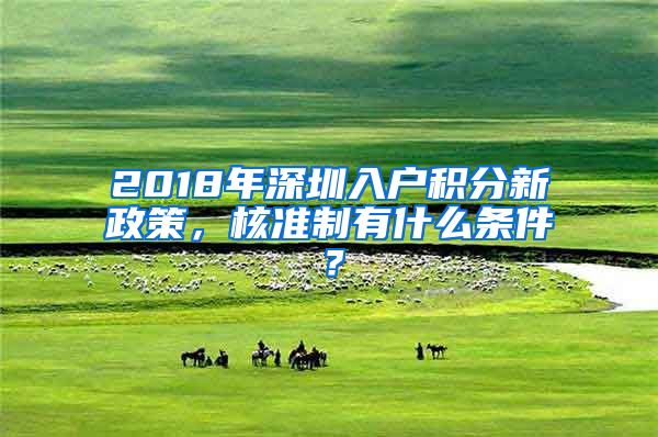 2018年深圳入户积分新政策，核准制有什么条件？