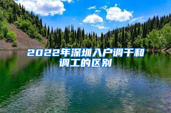 2022年深圳入户调干和调工的区别