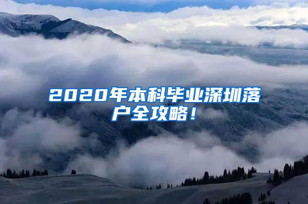 2020年本科毕业深圳落户全攻略！