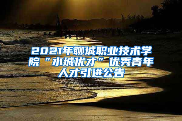 2021年聊城职业技术学院“水城优才”优秀青年人才引进公告