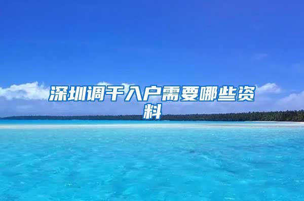 深圳调干入户需要哪些资料