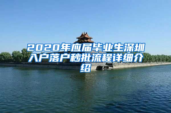 2020年应届毕业生深圳入户落户秒批流程详细介绍