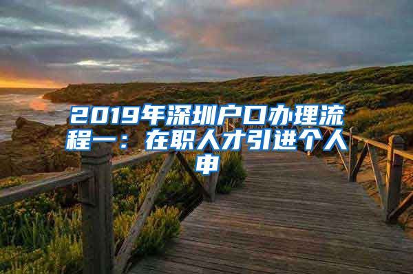 2019年深圳户口办理流程一：在职人才引进个人申