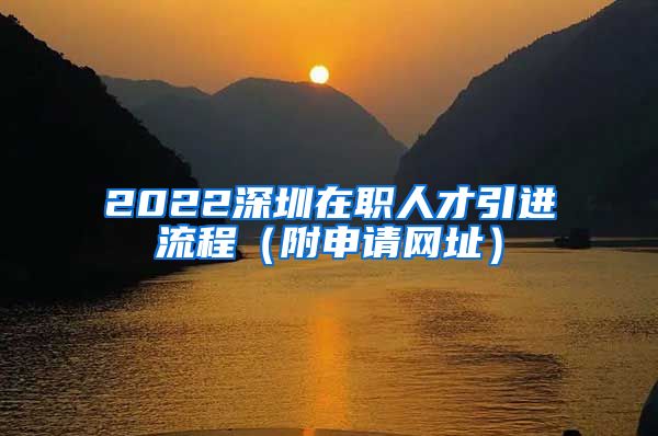 2022深圳在职人才引进流程（附申请网址）