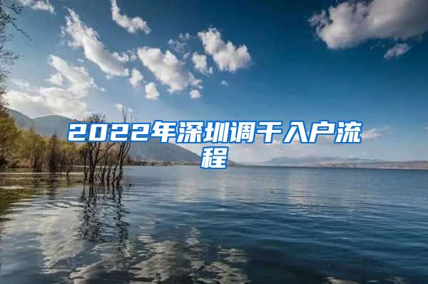 2022年深圳调干入户流程